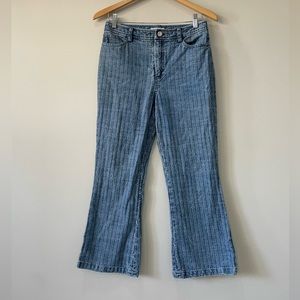 Opening Ceremony flare cropped striped jeans size 6